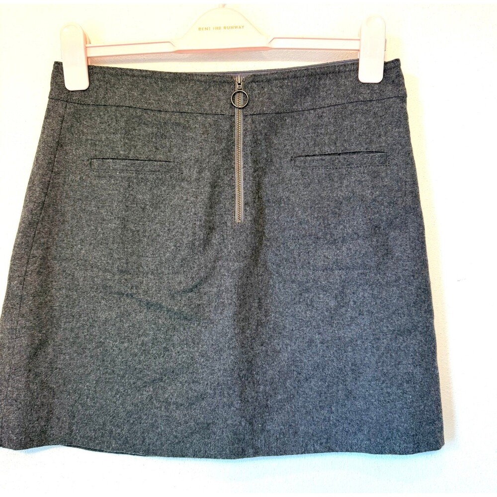 Grey Wool Madewell Mini Skirt, Madewell Skirt - Picture 6 of 6